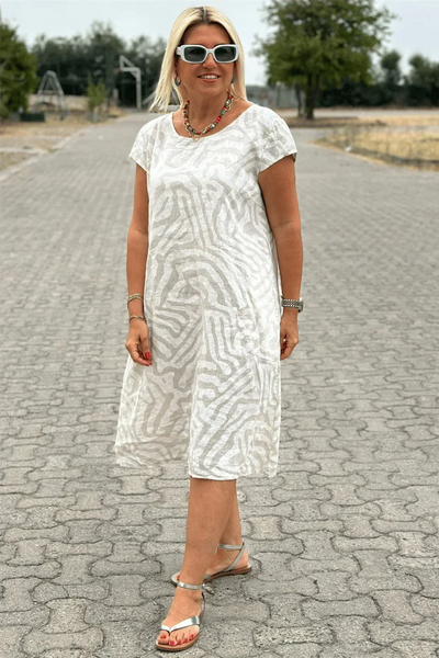 Marika – Casual Zebra Print Summer Dress