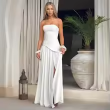 Lylia - Solid Color Backless Dress