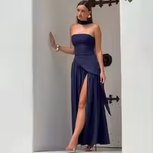 Lylia - Solid Color Backless Dress