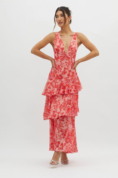 Liza – Tiered Floral Maxi Dress