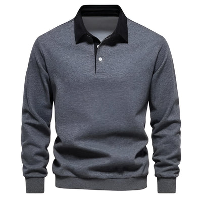 Jason - Stylish Polo Collar Sweater