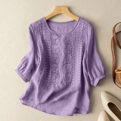 Joleen - Embroidered Relaxed Blouse