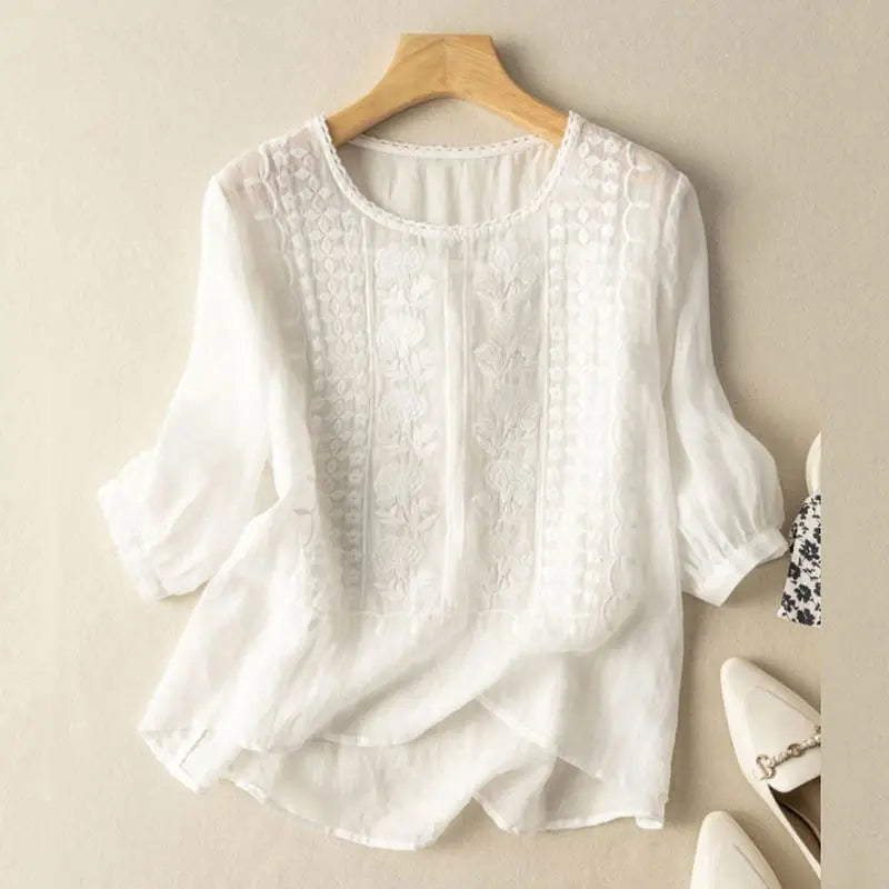 Joleen - Embroidered Relaxed Blouse