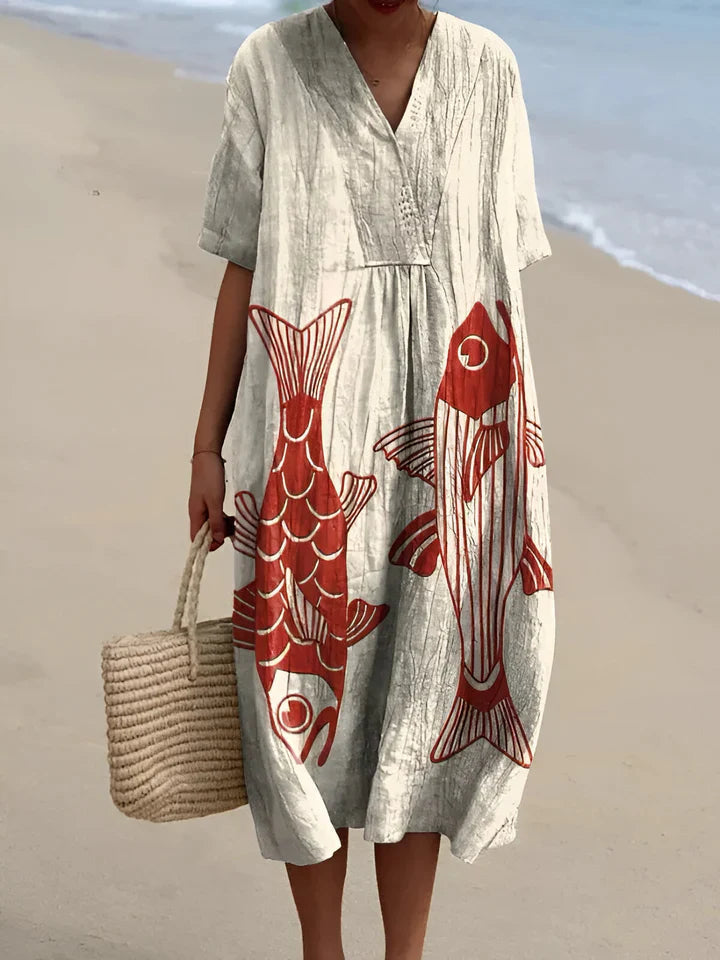 Kelly - Patterned Summer Dress 4