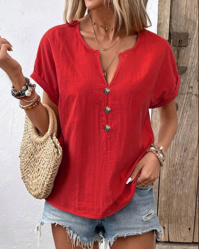 Marleen - V-Neck Blouse