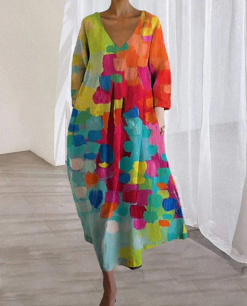 Andrea - Colourful printed dress