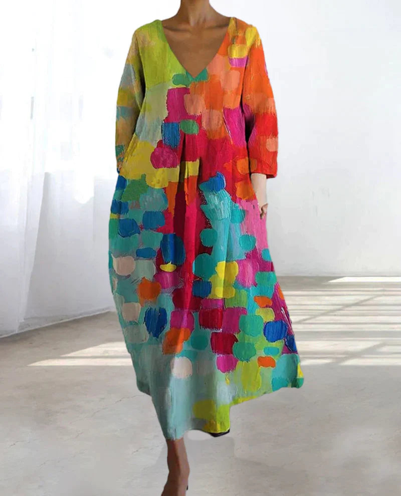 Andrea - Colourful printed dress