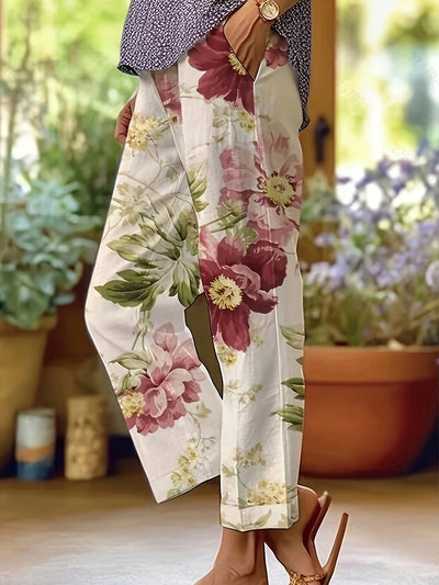 Judie – Light Floral Summer Pants