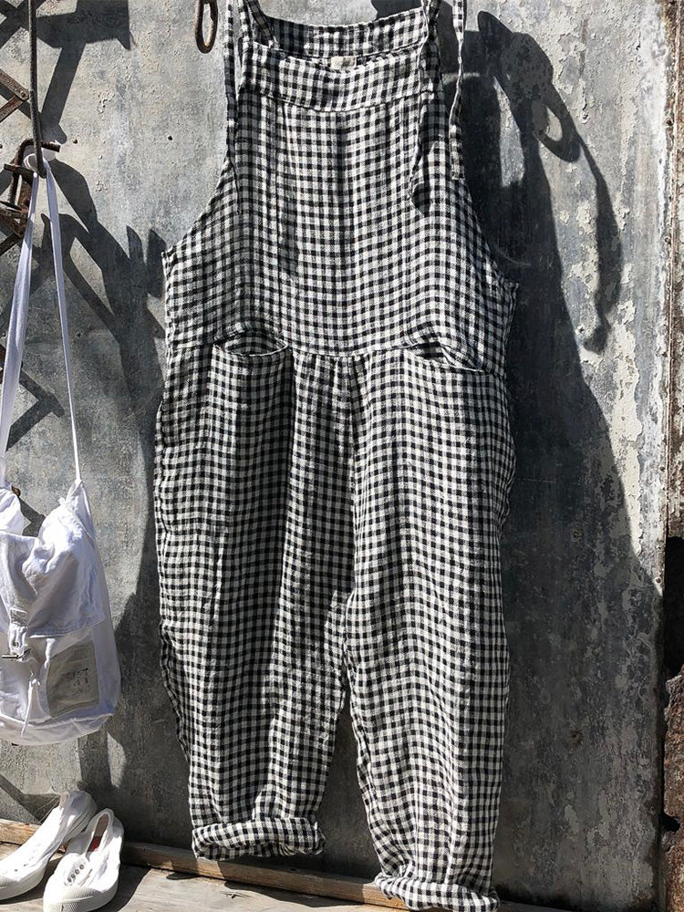 Kacy - Striped Wide Leg Overalls