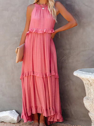 Azzura – Elegant Tiered Ruffle Maxi Dress
