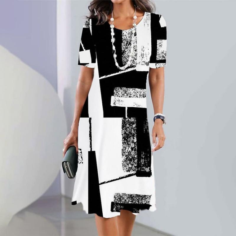 Gianna - Casual Color Block Dress