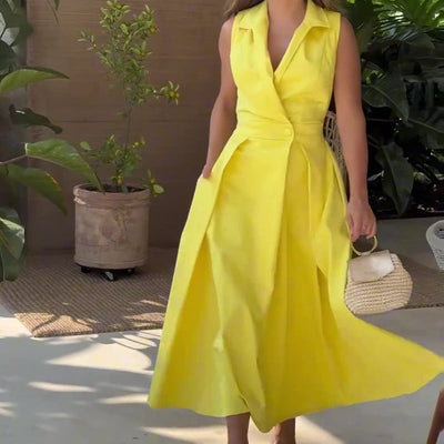 Erica - Midi Dress with V-Neck