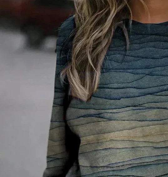 Gini - Wave Printed Sweatshirt