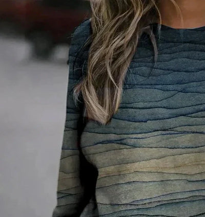 Gini - Wave Printed Sweatshirt