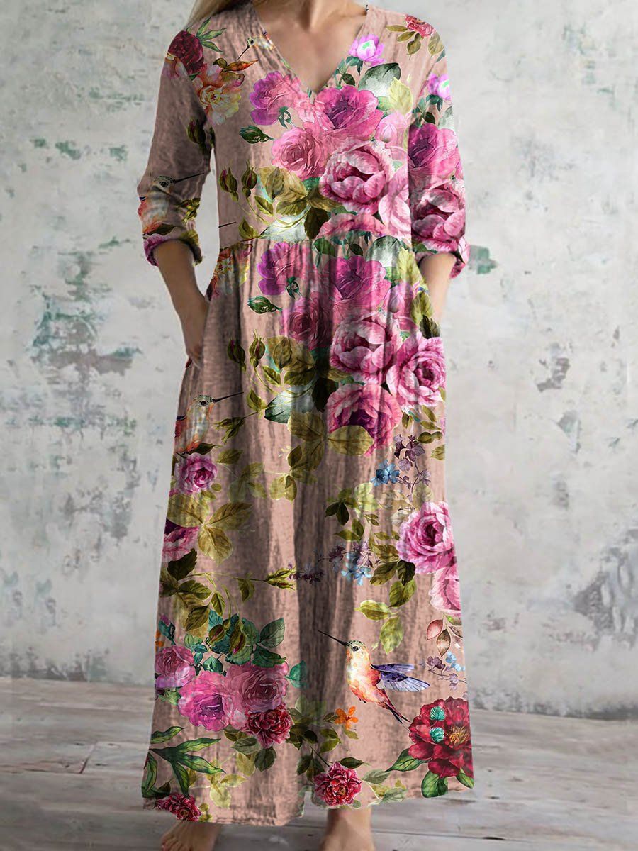 Selva – Botanical Print Maxi Dress 15
