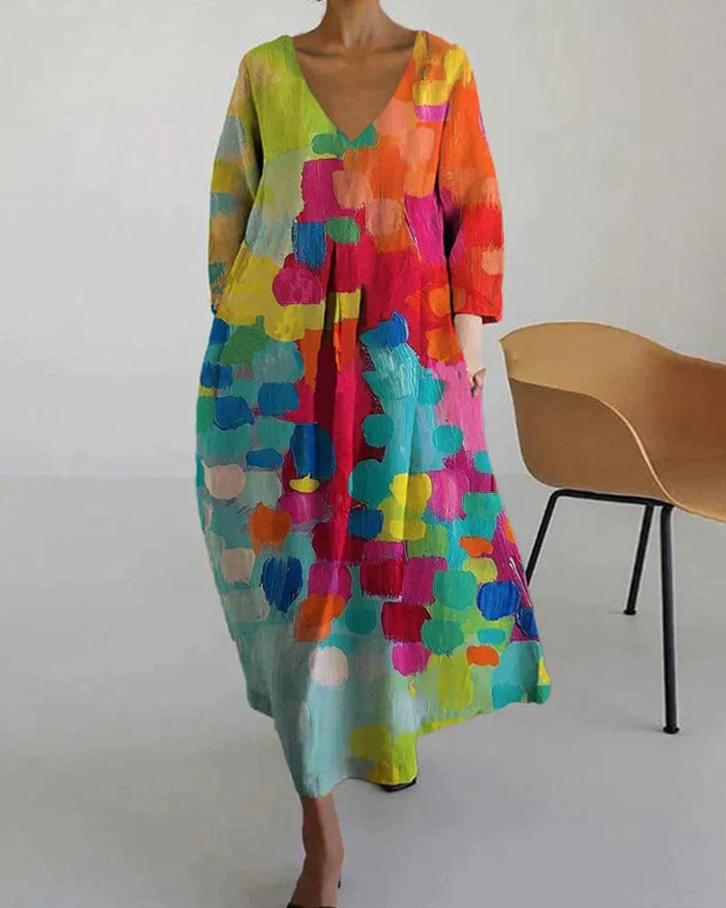 Andrea - Colourful printed dress