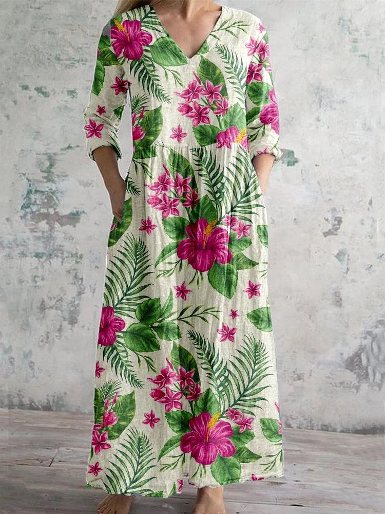 Selva – Botanical Print Maxi Dress 6