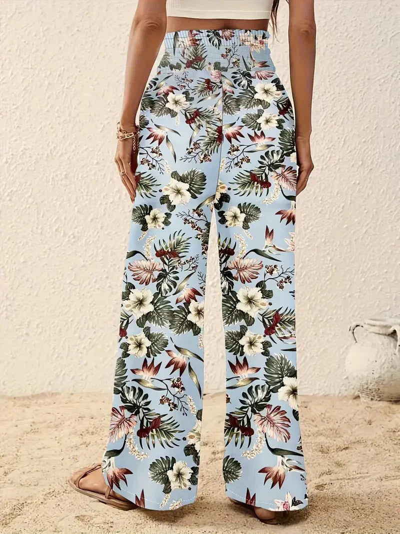 Lyanna – Floral High-Waist Summer Pants
