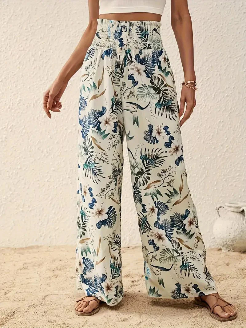 Lyanna – Floral High-Waist Summer Pants