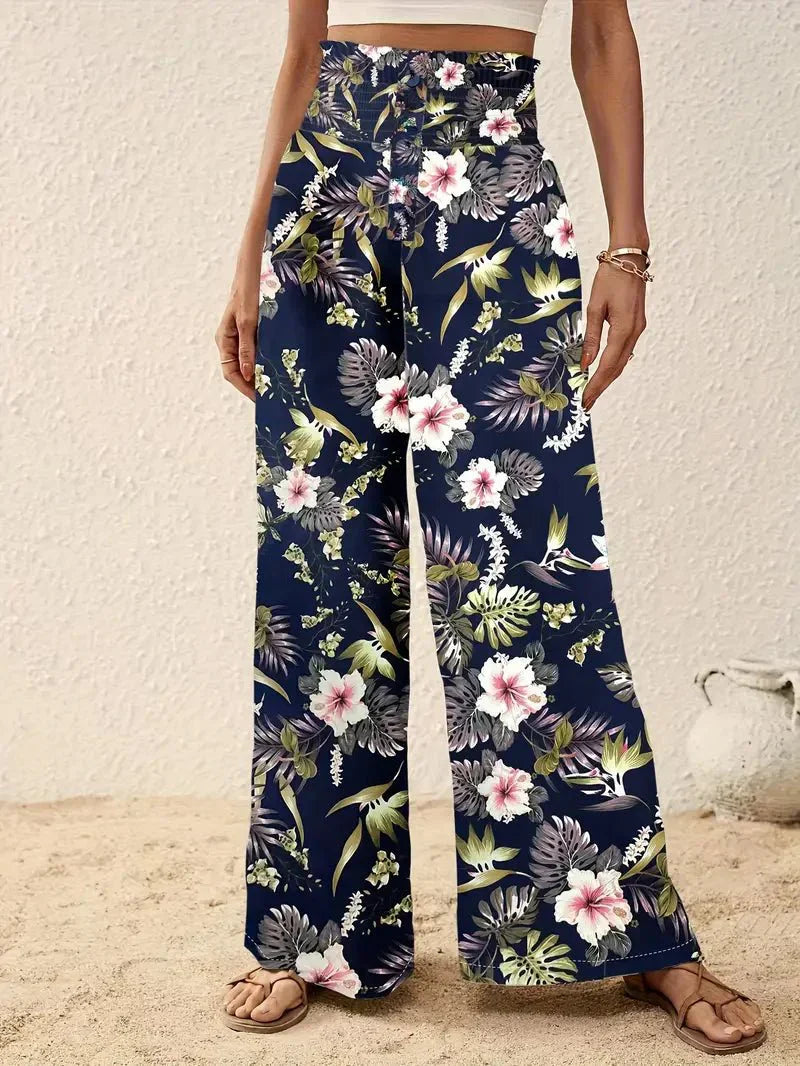 Lyanna – Floral High-Waist Summer Pants