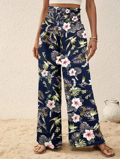 Lyanna – Floral High-Waist Summer Pants