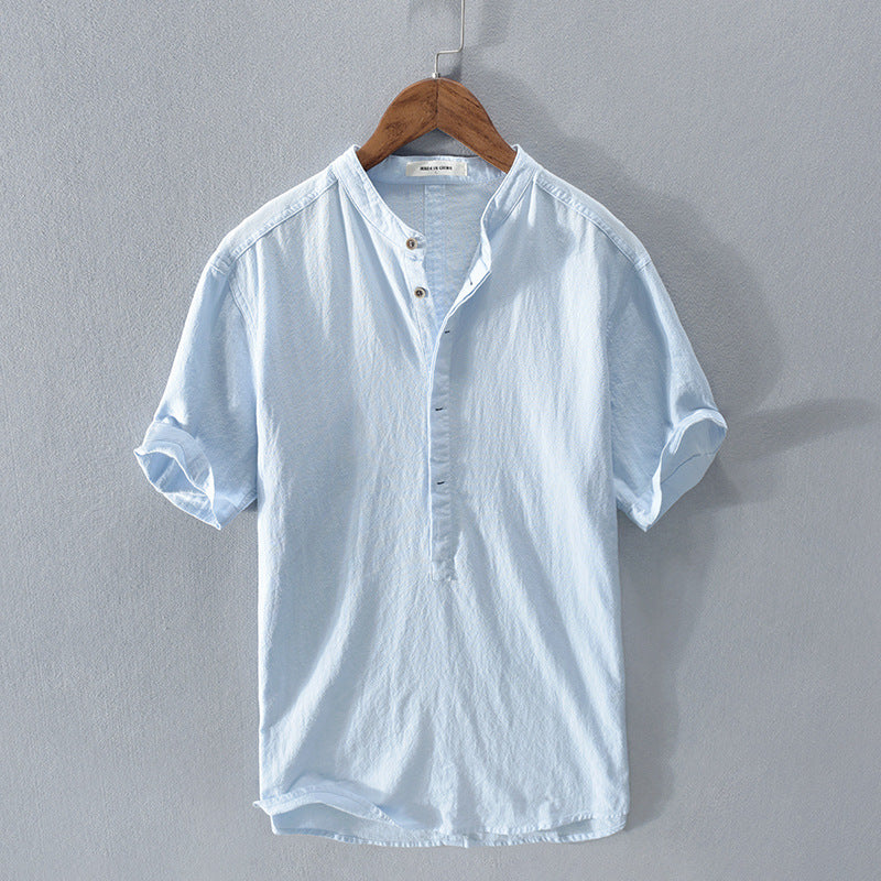 Elior – Breathable Cotton-Linen Collar Shirt