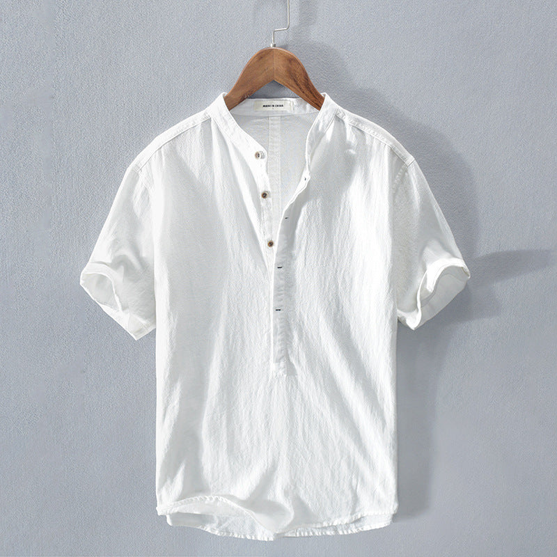 Elior – Breathable Cotton-Linen Collar Shirt