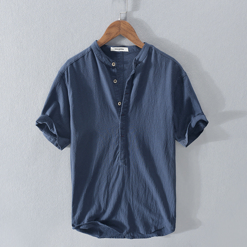 Elior – Breathable Cotton-Linen Collar Shirt