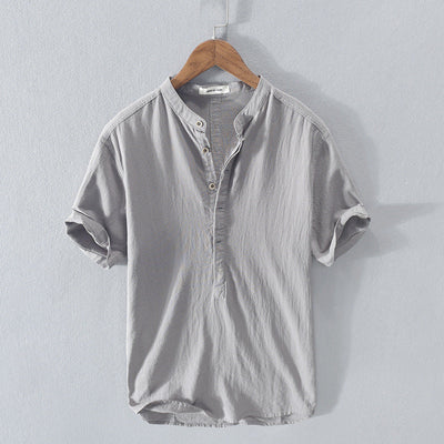 Elior – Breathable Cotton-Linen Collar Shirt